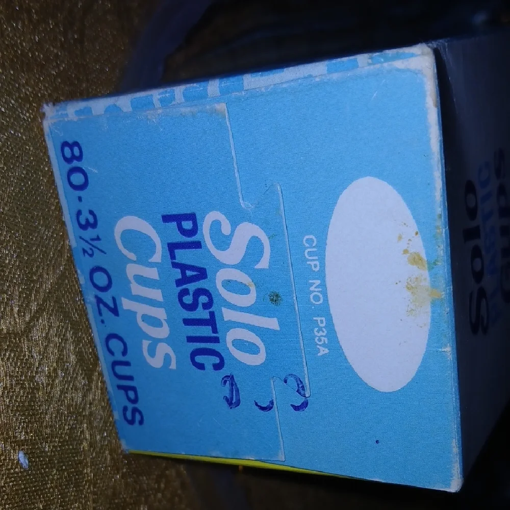 75 Vintage. Collectable Solo Blue Plastic Cups for Bathroom Dispensers